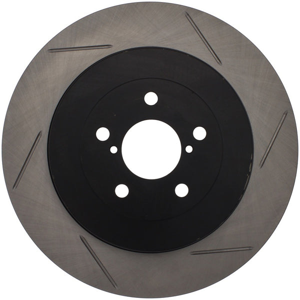 StopTech Power Slot 04 STi Rear Left Slotted Rotor - 126.47020SL for 2004 Subaru Impreza - front view