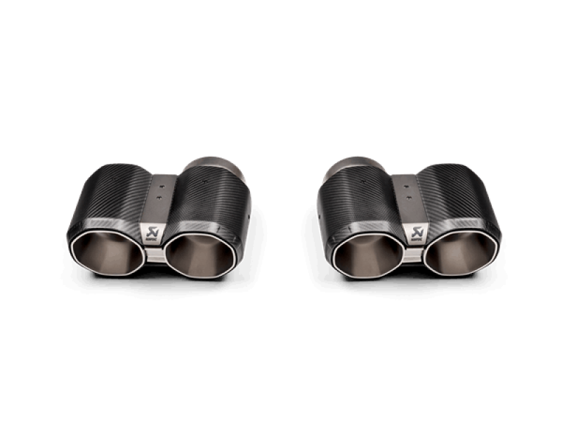 Akrapovic 2021+ BMW G87 M2, G80 M3 &amp;amp; G82 M4 Octagonal Carbon Design Tail Pipe Set - TP-CT/69