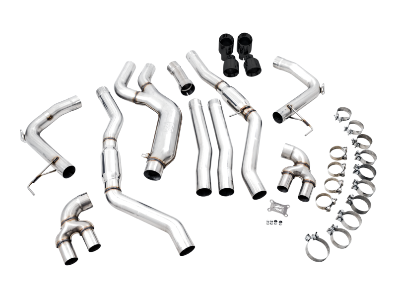 AWE Tuning 2019+ BMW M340i (G20) Track Edition Exhaust - Quad Diamond Black Tips - 3020-43085
