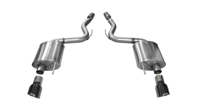 Corsa 2015 Ford Mustang GT 5.0 3in Axle Back Exhaust Black Dual Tips (Touring) - 14329BLK