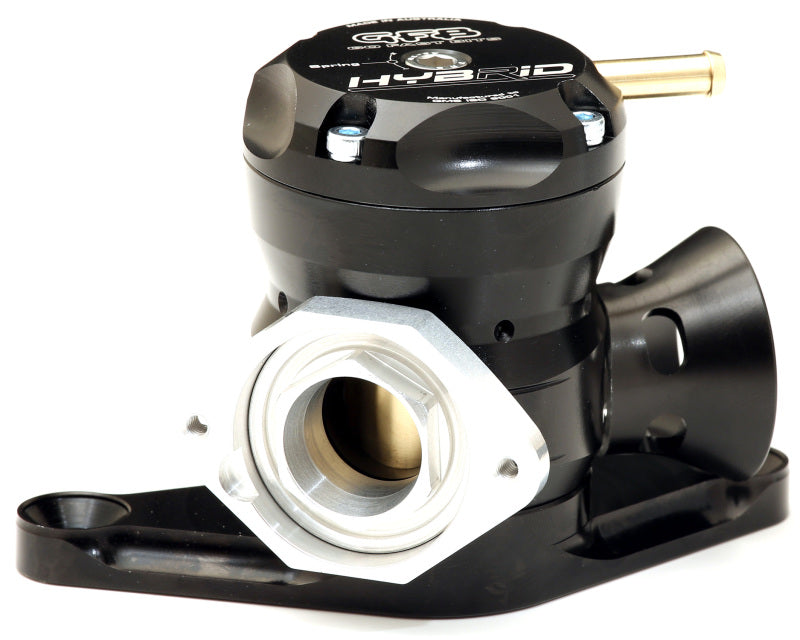 GFB HYBRID TMS Dual Port 01-07 Subaru WRX / 05-08 Forester XT - T9203 for 2002-2014 Subaru Impreza - angle view