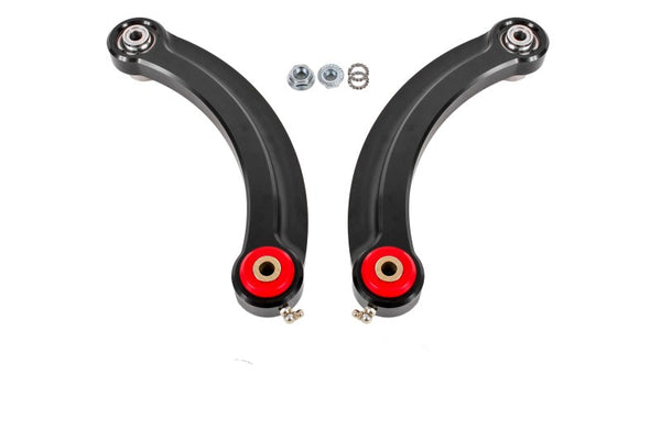 BMR 15-23 S550 Mustang Fixed Billet Aluminum Camber Link (Poly/Bearing) - Black - UTCA057 for 2015-2023 Ford Mustang - front 