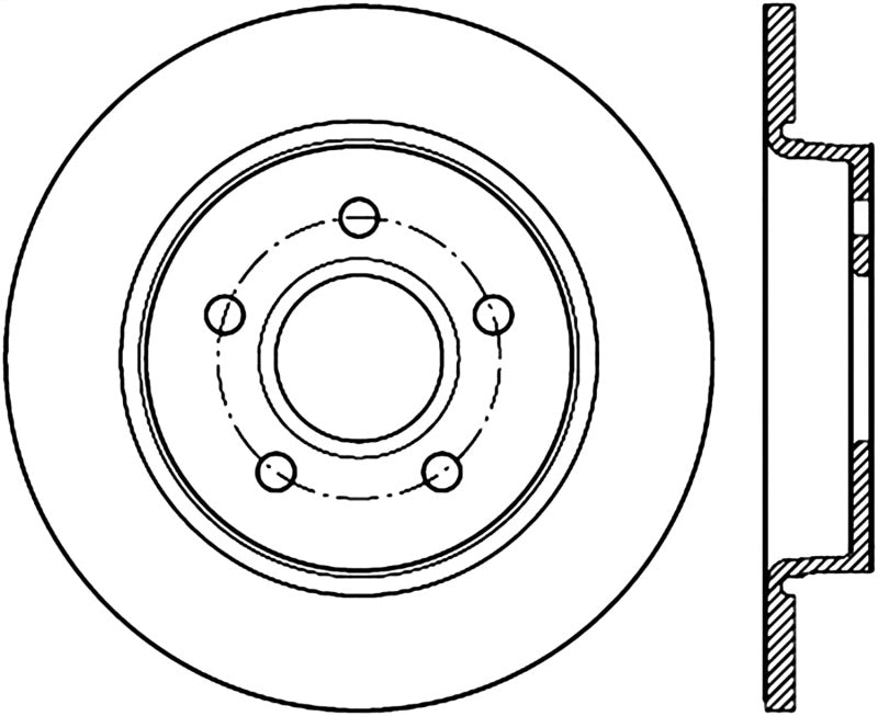 StopTech 13+ Ford Focus ST Slotted Rotor - Rear Right - 126.61099SR
