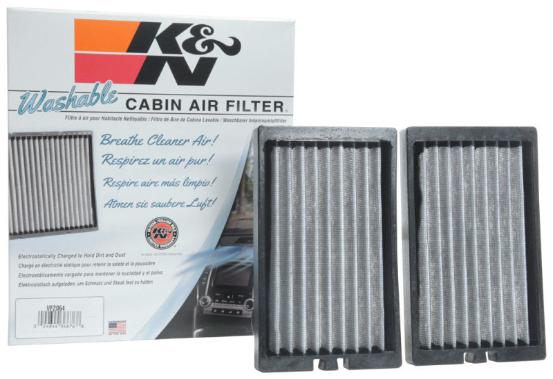 K&N 2018 Jeep Wrangler JL 2.0L/3.6L Cabin Air Filter - 2 Per Box - VF2064