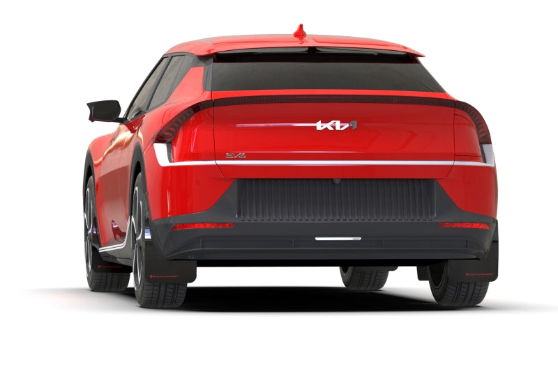 Rally Armor 22-23 Kia EV6 Black UR Mud Flap Blue Logo - MF91-UR-BLK-BL