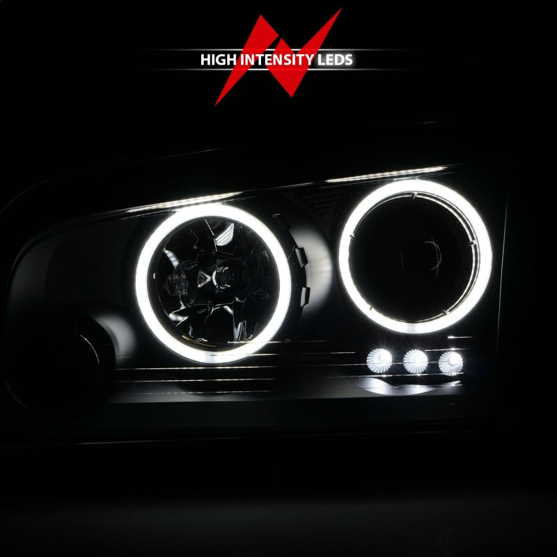 ANZO 2006-2010 Dodge Charger Projector Headlights w/ Halo Chrome (CCFL) - 121218
