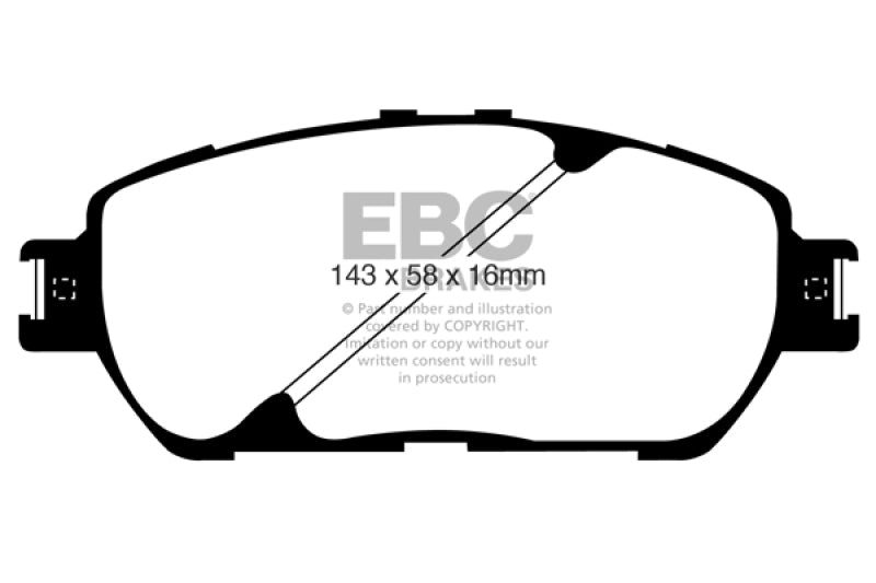 EBC 10 Toyota Sienna 2.7 Greenstuff Front Brake Pads - DP61674