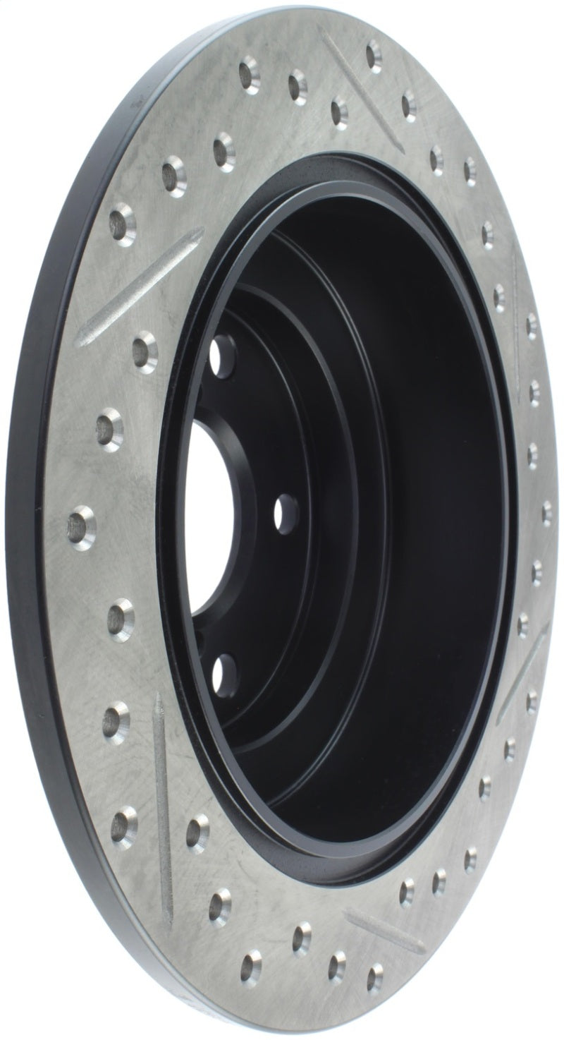 StopTech 05-06 Saab 9-2X AWD / 02-05 Impreza WRX / 02 WRX STi Slotted &amp; Drilled Right Rear Rotor - 127.47011R