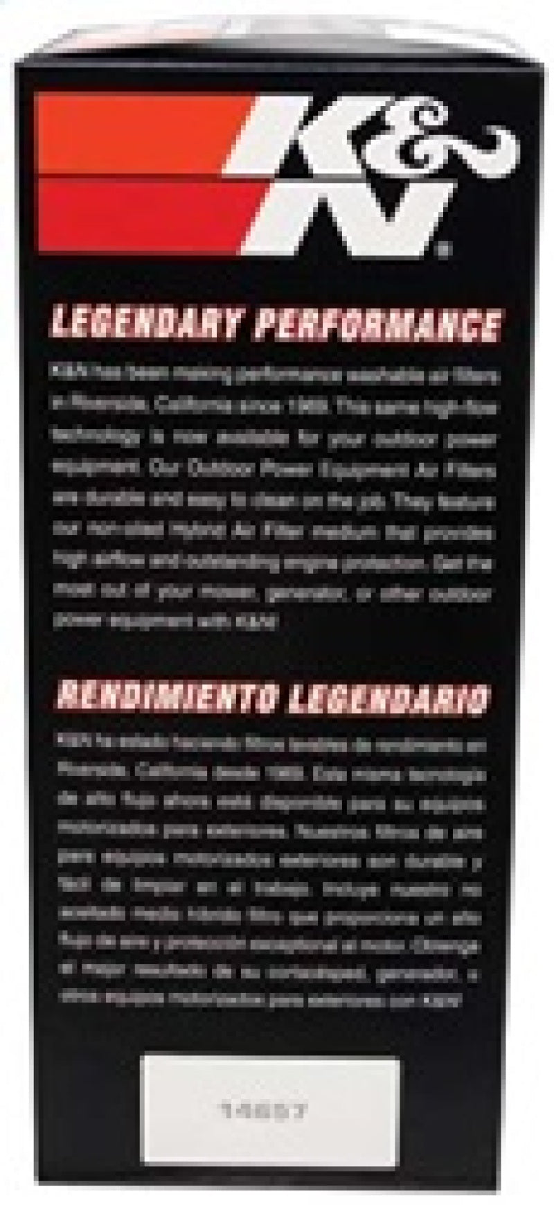 K&N Replacement Industrial Air Filter for Bobcat / Case Intl. / Caterpillar / Hitachi / John Deere - E-4961