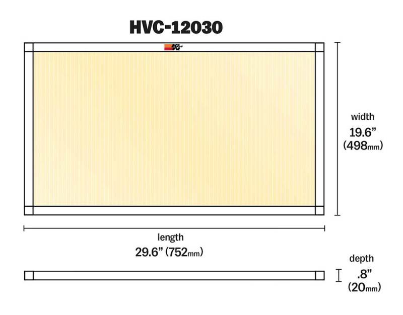 K&N HVAC Filter - 20 x 30 x 1 - HVC-12030