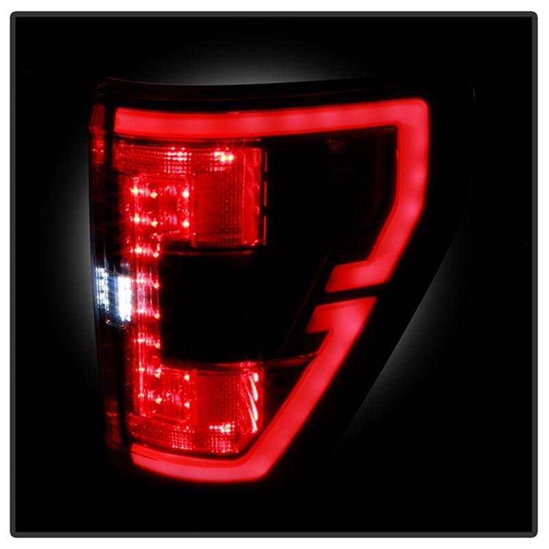 Spyder 21-23 Ford F150 (Factory Halogent) Light Bar LED Tail Lights - Black (ALT-YD-FF15021HAL-BK) - 5088772