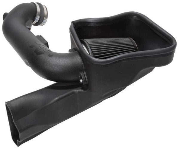 K&N 18-23 Ford Mustang GT 5.0L V8 F/I Dryflow Performance Air Intake System - 30-2605 for 2018-2023 Ford Mustang - front view