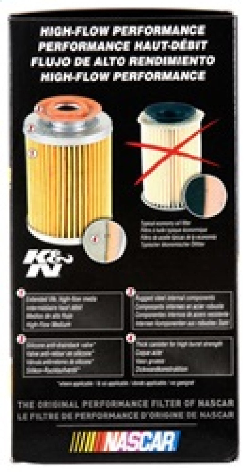K&N Dodge Performance Gold Oil Filter - HP-4003 for 1994-2010 Dodge Ram 2500 - close-up