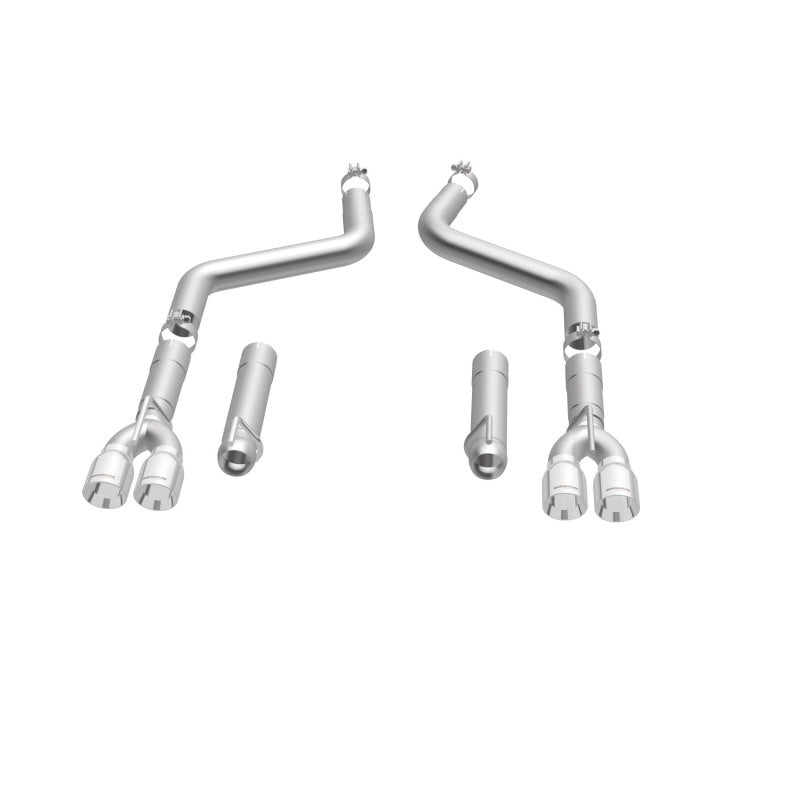MagnaFlow Axle-Back, SS, 3in, Quad Split Rear 3.5 Tips 2015 Dodge Challenger incl SRT Hellcat - 19206