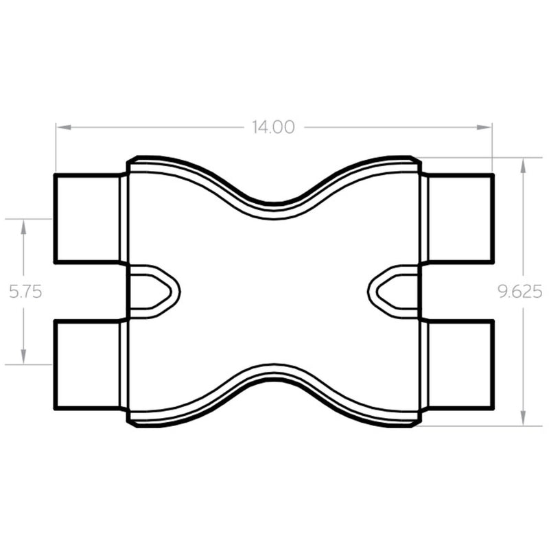 MagnaFlow Smooth Trans X 3/3 X 14 SS - 10792
