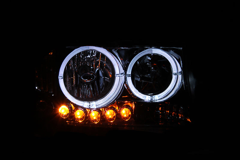 ANZO 2003-2017 Chevy Express Crystal Headlight Black - 111474