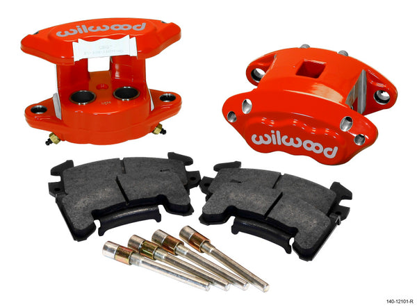 Wilwood D154 Rear Caliper Kit - Red 1.12 / 1.12in Piston 1.04in Rotor - 140-12101-R by Wilwood