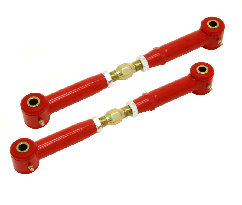 BMR 10-15 5th Gen Camaro Rear Adj. Toe Rods (Polyurethane) - Red - TR003R for 2010-2015 Chevrolet Camaro
