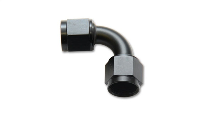Vibrant -6AN Female 90 Degree Union Adapter (AN to AN) - Anodized Black Only - 10732