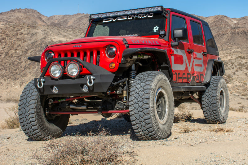 DV8 Offroad 07-18 Jeep Wrangler JK Front &amp; Rear Flat Tube Fenders - FENDB-02