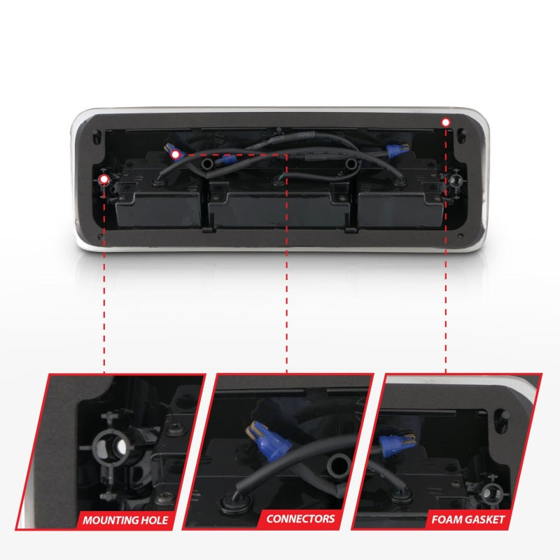 ANZO 2004-2008 Ford F-150 LED 3rd Brake Light Chrome B - Series - 531088