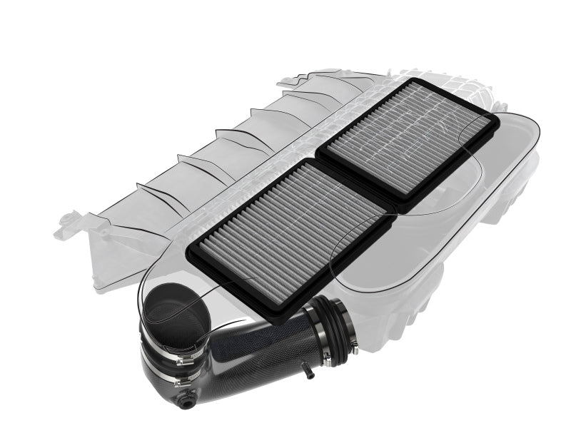 aFe Super Stock Carbon Fiber Pro Dry S Induction System 2021 RAM 1500 TRX V8-6.2L SC - 55-10014DC