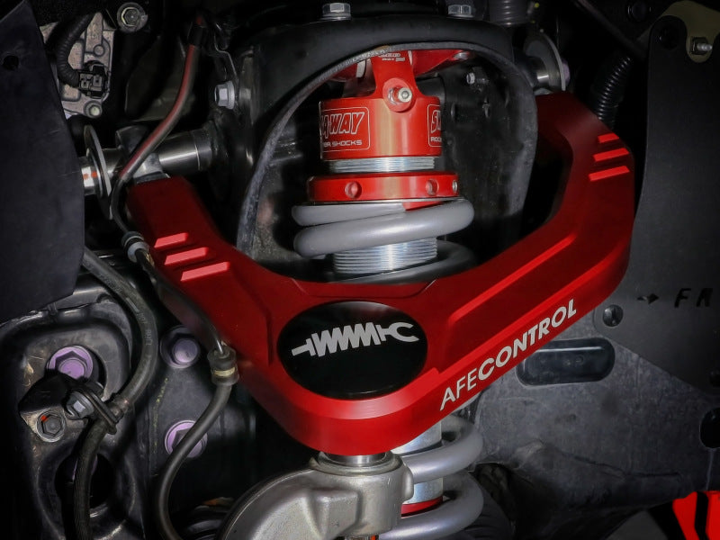 aFe Control 05-23 Toyota Tacoma Upper Control Arms - Red Anodized Billet Aluminum - 460-72T005-R