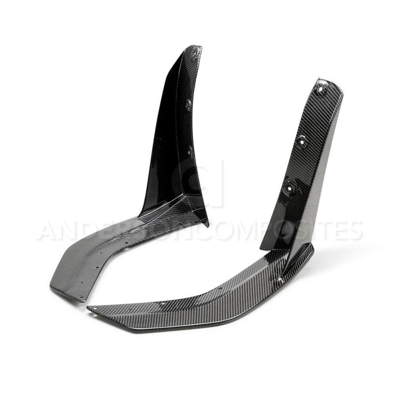 Anderson Composites 2020 Ford Mustang/Shelby GT500 Carbon Fiber Front Splitter Wickers - AC-FBC20FDMU500