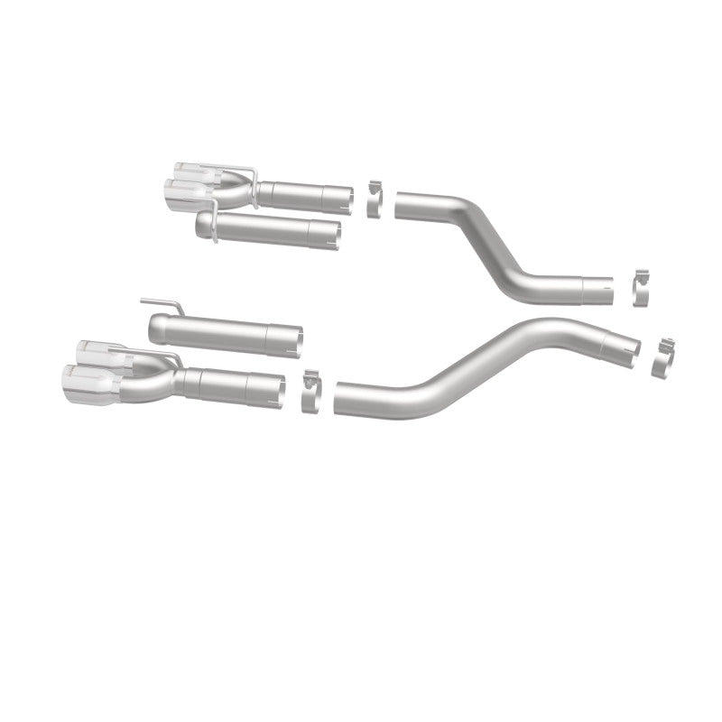 MagnaFlow Axle-Back, SS, 3in, Quad Split Rear 3.5 Tips 2015 Dodge Challenger incl SRT Hellcat - 19206
