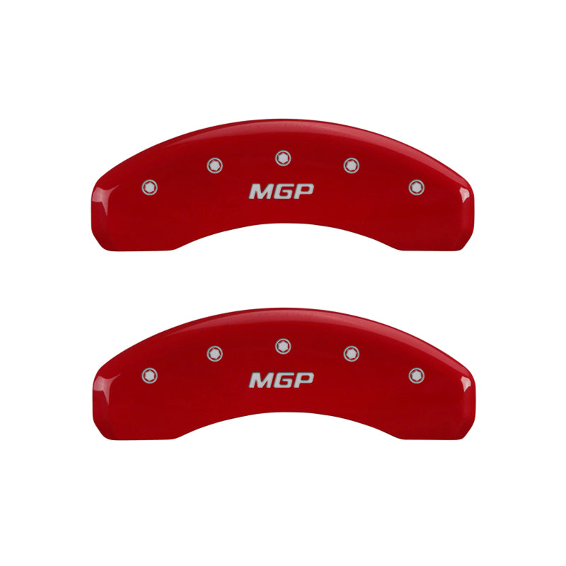MGP 4 Caliper Covers Engraved Front &amp; Rear MGP Red finish silver - 15211SMGPRD
