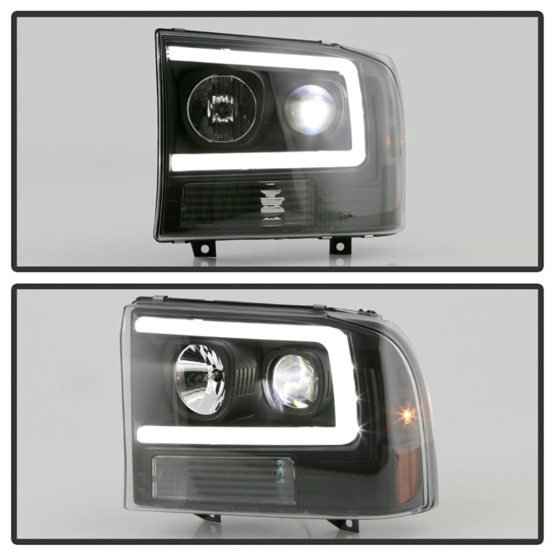 Spyder Ford F-250 99-04/Excursion 00-04 1 Piece LED Headlights - Black PRO-YD-FF25099V2PL-BK - 5088062