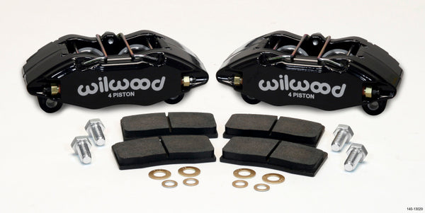 Wilwood DPHA Front Caliper & Pad Kit Black Honda / Acura w/ 262mm OE Rotor - 140-13029 for 1990-2015 Honda Civic