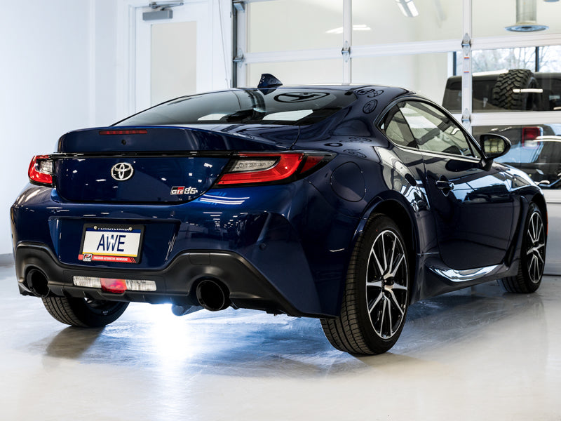 AWE Subaru BRZ/ Toyota GR86/ Toyota 86 Touring Edition Cat-Back Exhaust- Diamond Black Tips - 3015-33486