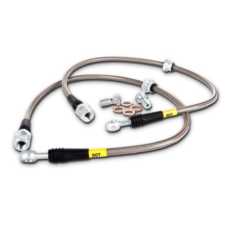 StopTech 08-09 WRX &amp; STi Stainless Steel Front Brake Lines - 950.47006