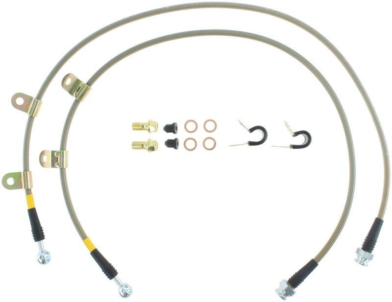 StopTech 07-08 Infiniti G35 / 09 G37 / 09 Nissan 370Z Front Stainless Steel Brake Lines - 950.42012