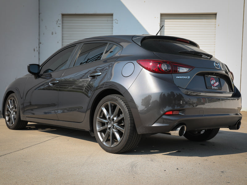 aFe Takeda 2-1/2in 304 SS Cat-Back Exhaust w/ Polished Tips 14-18 Mazda 3 L4 2.0L/2.5L - 49-37015-P