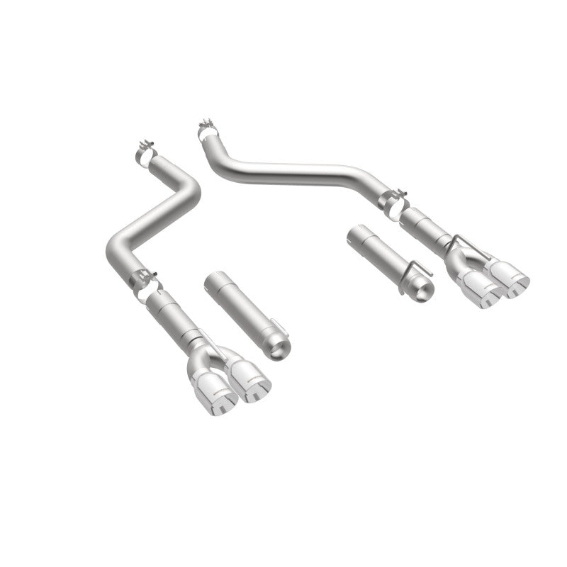 MagnaFlow Axle-Back, SS, 3in, Quad Split Rear 3.5 Tips 2015 Dodge Challenger incl SRT Hellcat - 19206