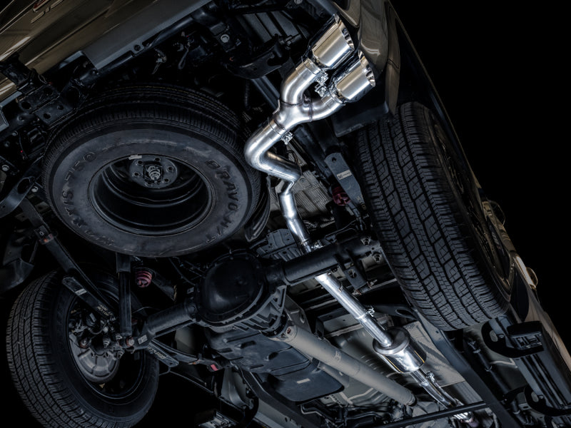 AWE Tuning 4th Gen GM 1500 5.3L 0FG Catback Dual Side Exit (Flat Bumper) - Chrome Tips - 3015-22207