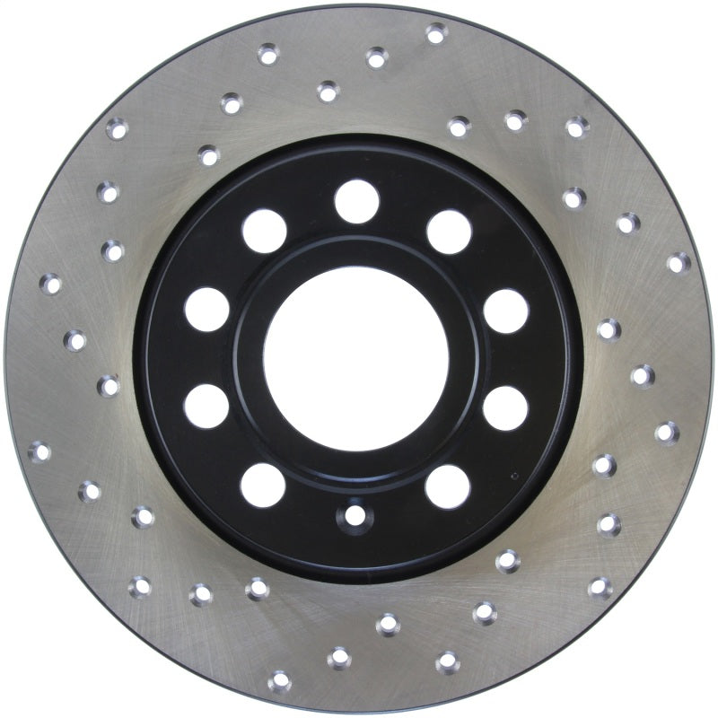 StopTech Drilled Sport Brake Rotor - 128.33131R for 2010-2023 Audi A3 - front view