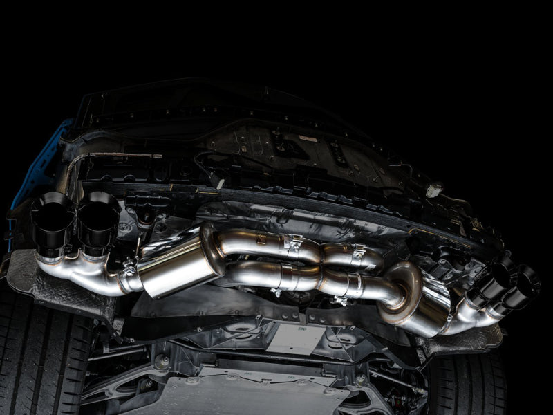 AWE Tuning 2020 Chevrolet Corvette (C8) Touring Edition Exhaust - Quad Diamond Black Tips - 3015-43159