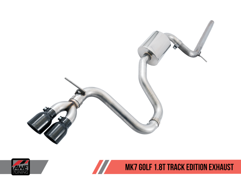 AWE Tuning VW MK7 Golf 1.8T Track Edition Exhaust w/Chrome Silver Tips (90mm) - 3020-22020