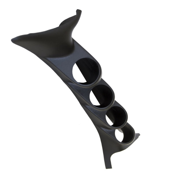 Autometer 99-07 Ford Super Duty Black 52mm Quad Pilillar Pod - 17308 for 1999-2007 Ford F 250 - front view