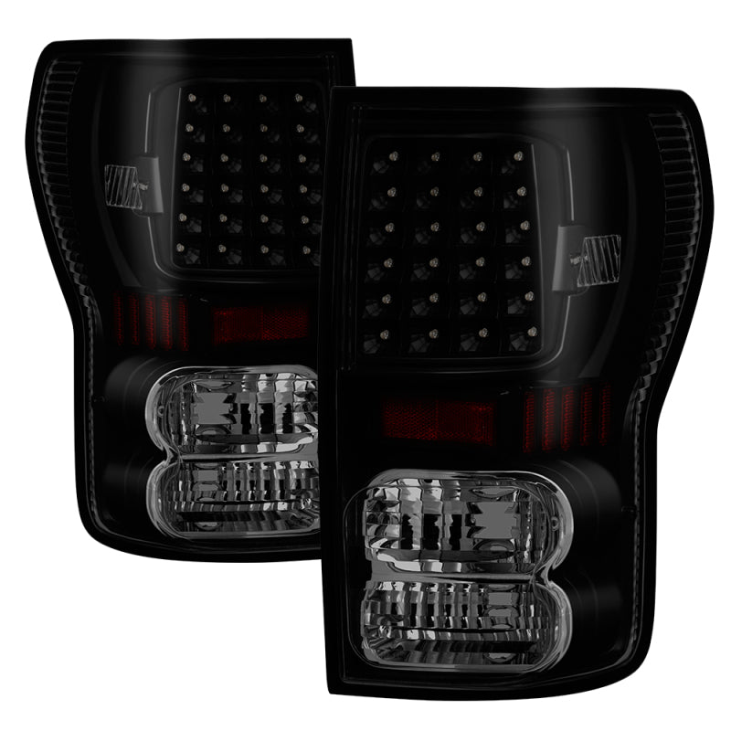 Xtune Toyota Tundra 07-13 LED Tail Lights Black Smoke ALT-ON-TTU07-LED-BSM - 5081186