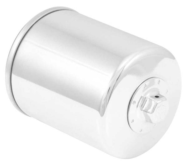K&N Harley Davidson / Buell 3in OD x 4.063in H Chrome Oil Filter - KN-171C for 1999-2022 Harley-Davidson FLHR Road King - fro