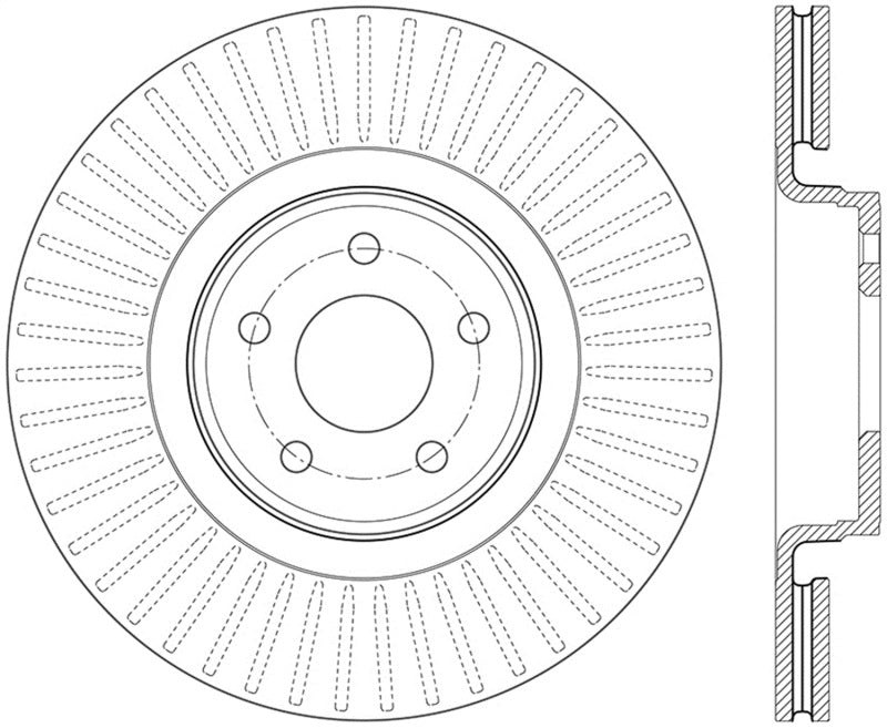 StopTech 15+ Ford Focus ST Front Left Slotted Performance Rotor - 13.1&quot; - 126.65146SL