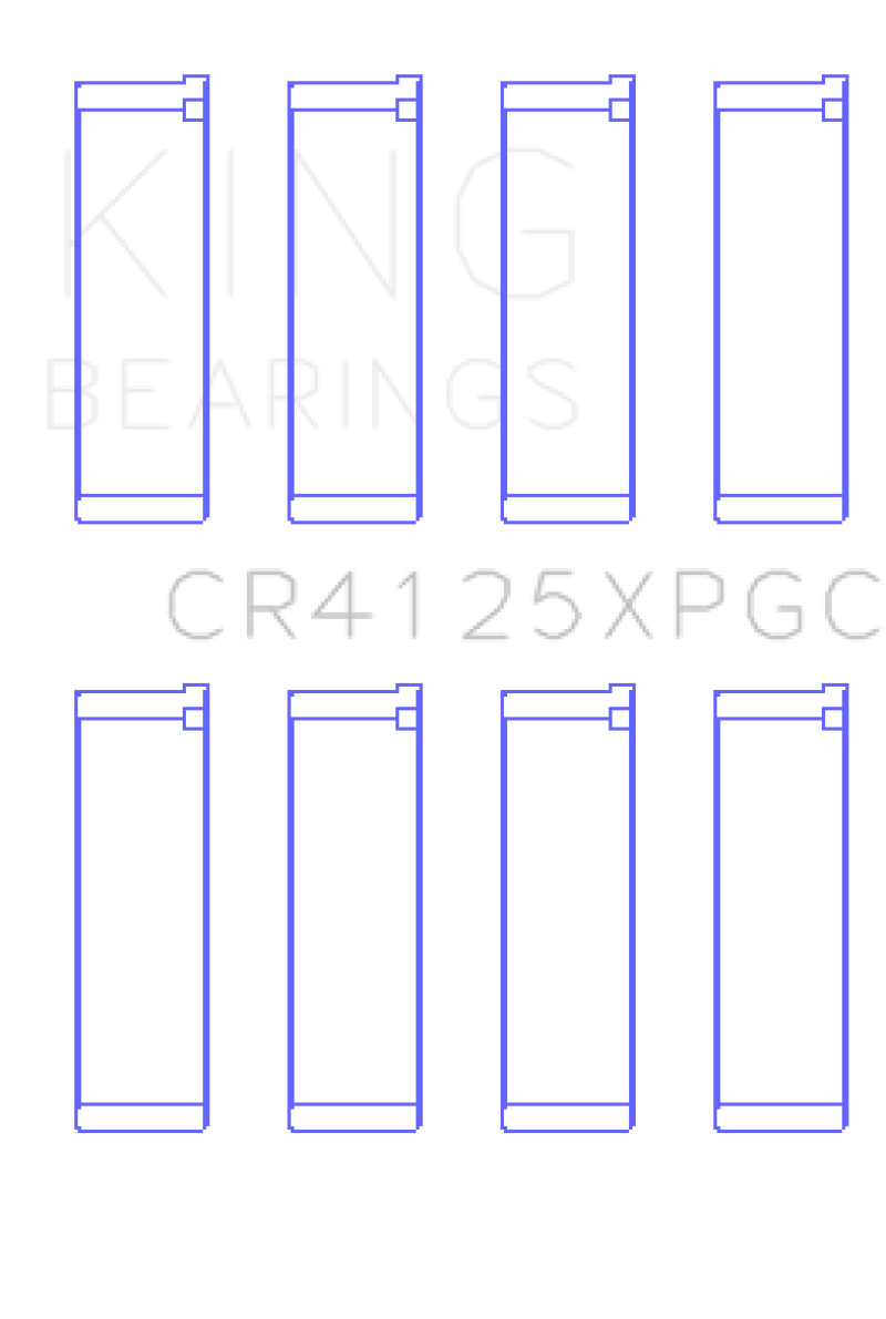 King Subaru EJ20/EJ22/EJ25 (Suites 52mm Journal Size) (Size STD) Tri-Metal Coated Rod Bearing Set - CR4125XPGC