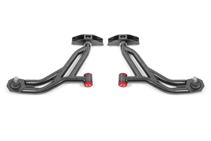 BMR 10-14 Ford Mustang / Shelby GT500 Non-Adj. Lower A-Arms (Poly/Delrin) - Black Hammertone - AA754H