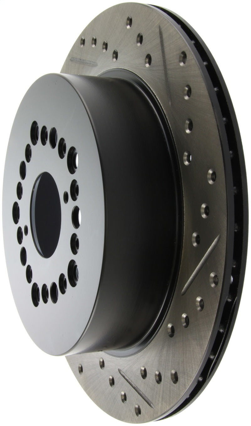 StopTech Power Slot 93-97 Lexus GS Series/95-00 LS400/92-00 SC400 Rear Left Drilled &amp; Slotted Rotor - 127.44084L