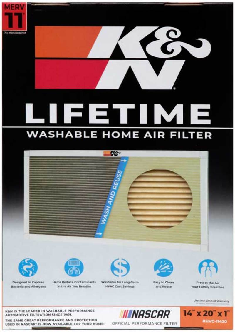 K&N HVAC Filter - 14 x 20 x 1 - HVC-11420