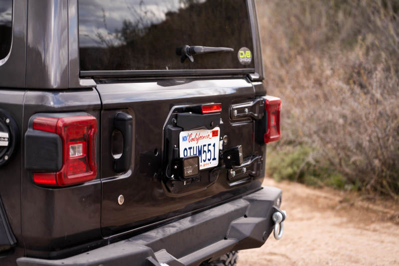 DV8 Offroad 18-22 Jeep Wrangler JL Spare Tire Delete Kit w/Light Mounts - TSJL-03